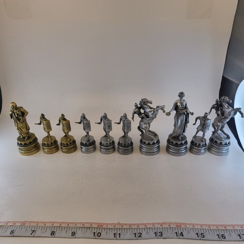 Vintage Classic Games Chess Pieces Soldiers Athens Made in the USA (10 Pieces)